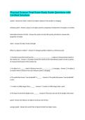 Physical Science Final Exam Study Guide Questions with Certified Solutions