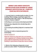 2026-2027 NEWEST LEED GREEN ASSOCIATE&NewLine;CERTIFICATION EXAM OFFERED BY GREEN&NewLine;BUSINESS CERTIFICATION INC &vert; COMPLETE&NewLine;EXAM Q&A WITH RATIONALES