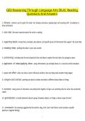 GED Reasoning Through Language Arts &lpar;RLA&rpar; Exam Questions and Answers &lpar;2026&sol;2027&rpar; &vert; Language Arts &vert; GED Testing Service &lpar;PDF&rpar;