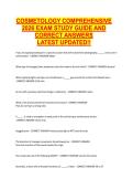  COSMETOLOGY Exam Questions with 100&percnt; Correct Answers &vert; Latest Version 2o26&sol;2027&rpar; &vert; Expert Verified