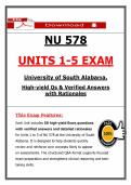 NU 578 Units 1-5 Exam &ndash; Nursing Units 1-5 Exam &ndash; &lpar;2026&rpar; Actual Questions & Answers &lpar;University of South Alabama&rpar;