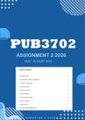 PUB3703 Assignment 2 2026 - Distinction &vert; Due August 2026