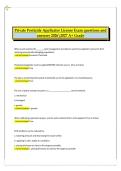 Private Pesticide Applicator License Exam Questions and Answers 2026&sol;2027 &vert; A&plus; Grade Agricultural Safety Certification Study Guide