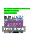Leddy & Pepper&rsquo;s Professional Nursing&comma; 9th Edition Test Bank Chapters 1&ndash;22 Complete Questions and Answers
