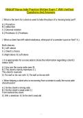 NNAAP Nurse Aide Practice Written Exam 1 With Verified &NewLine;Questions And Answers 