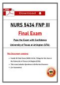NURS 5434 FNP III Final Exam &ndash; &lpar;2026&rpar; Actual Questions & Answers &lpar;University of Texas at Arlington&rpar;