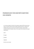 PHARMACOLOGY HESI   Finals Examplify Online Proctored Exam Questions and Answers &vert; 100&percnt; Pass Guaranteed &vert; Graded