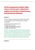 ATI PN Comprehensive Predictor 2026 &ndash; &NewLine;Version 1 Practice Exam &vert; NGN Clinical &NewLine;Judgment Case Studies&comma; Verified Answers&comma; &NewLine;& Comprehensive Rationales