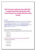 EKG Technician Certification Exam &lpar;NHA CET&rpar; &ndash; Complete Study Guide&colon; 200 Questions With &NewLine;Correct Answers and In-Depth Rationales &lpar;Latest Version
