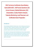 EKG Technician Certification Exam Mastery &NewLine;Guide &lpar;2026&ndash;2027&rpar; &colon; 200 Practice Questions with &NewLine;Correct Answers&comma; Detailed Rationales&comma; ECG Interpretation&comma; Cardiac Rhythm Analysis&comma; &NewLine;Telemetry Monitoring&comma; Lead Placement&comma; and Certification Exam Preparation 