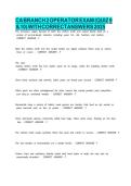 CA BRANCH 2 OPERATOR EXAM &lpar;QUIZ 9 & 10&rpar; WITH CORRECT ANSWERS 2026