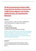 ATI RN Comprehensive Predictor 2026 &ndash; &NewLine;Comprehensive Readiness Assessment B &NewLine;&vert; NGN Clinical Judgment Case Studies&comma; &NewLine;Verified Answers&comma; & Comprehensive &NewLine;Rationales 