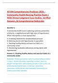ATI RN Comprehensive Predictor 2026 &ndash; &NewLine;Community Health Nursing Practice Exam &vert; &NewLine;NGN Clinical Judgment Case Studies&comma; Verified &NewLine;Answers&comma; & Comprehensive Rationales 