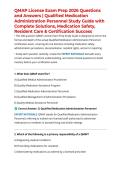 QMAP License Exam Prep 2026 Questions and Answers &vert; Qualified Medication Administration Personnel Study Guide with Complete Solutions&comma; Medication Safety&comma; Resident Care & Certification Success
