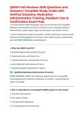 QMAP Unit Reviews 2026 Questions and Answers &vert; Complete Study Guide with Verified Solutions&comma; Medication Administration Training&comma; Resident Care & Certification Exam Prep