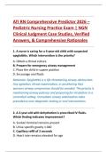 ATI RN Comprehensive Predictor 2026 &ndash; &NewLine;Pediatric Nursing Practice Exam &vert; NGN &NewLine;Clinical Judgment Case Studies&comma; Verified &NewLine;Answers&comma; & Comprehensive Rationales