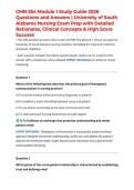 CMN 554 Module 1 Study Guide 2026 Questions and Answers &vert; University of South Alabama Nursing Exam Prep with Detailed Rationales&comma; Clinical Concepts & High Score Success