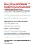 TCAR POST Exam Prep 2026 Questions and Answers &vert; 300 Practice Test Bank with Verified Solutions&comma; Tactical Combat Casualty Care &lpar;TCCC&rpar; Study Guide&comma; Law Enforcement Medical Response Certification