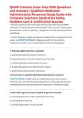 QMAP Colorado Exam Prep 2026 Questions and Answers &vert; Qualified Medication Administration Personnel Study Guide with Complete Solutions&comma; Medication Safety&comma; Resident Care & Certification Success