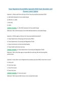 Texas Registered Accessibility Specialist &lpar;RAS&rpar; Exam Questions and Answers Latest Update