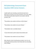 RN Epidemiology Assessment Exam Questions With Correct Answers