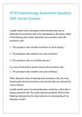 ATI RN Epidemiology Assessment Questions With Correct Answers 