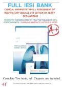 Test Bank for Clinical Manifestations & Assessment of Respiratory Disease 8th Edition by Terry Des Jardins A&plus;