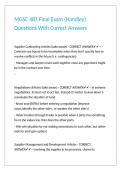 MGSC 487 Final Exam &lpar;Handley&rpar; Questions With Correct Answers&period;
