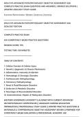 WGU D115 ADVANCED PATHOPHYSIOLOGY OBJECTIVE ASSESSMENT &lpar;OA&rpar;&NewLine;COMPLETE PRACTICE EXAM QUESTIONS AND ANSWERS &vert; VERIFIED SOLUTIONS &vert;&NewLine;UPDATED 2026&sol;2027 STUDY GUIDE
