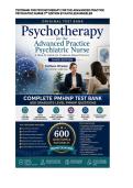Full Test Bank for Psychotherapy for the Advanced Practice Psychiatric Nurse 3rd Edition by Kathleen Wheeler &vert; Updated 2026&sol;2027 &vert; PMHNP Certification Prep&comma; Complete Questions&comma; Answers & Rationales