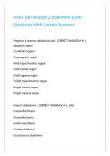 ANAT 380 Module 2 Abdomen Exam Questions With Correct Answers 