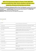 WGU C715 Organizational Behavior Study Guide 2026-2027 &vert; 250&plus; Practice Questions&NewLine;&NewLine;