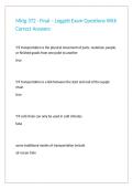Mktg 372 - Final &ndash; Leggett Exam Questions With Correct Answers