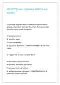MKTG 372 Exam 1 Questions With Correct Answers