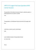 MKTG 372 Legget Final Exam Questions With Correct Answers
