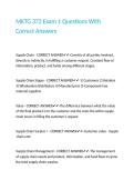 MKTG 372 Exam 1 Questions With Correct Answers