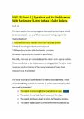 NUR 155 Exam 2 &vert; Questions and Verified Answers With Rationales &vert; Latest Update &ndash; Galen College&period;