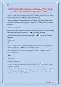NSG 120 Pathophysiology Exam 1 Practice Guide &vert; Questions and Answers &vert; 100&percnt; Verified