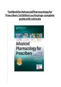 Test Bank For Advanced Pharmacology for Prescribers 1st Edition By Brent Q&period; Luu&comma; Gerald Kayingo&comma; Virginia McCoy Hass 9780826195463 Chapter 1-36 Complete Guide&period;pdf&NewLine;