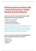 ATI RN Comprehensive Predictor 2026 &ndash; Version B Practice Exam &vert; Verified &NewLine;Questions & Detailed Rationales 