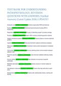 TEST BANK FOR UNDERSTANDING PATHOPHYSIOLOGY&comma; REVESION QUESTIONS WITH ANSWERS &lpar;Verified Answers&rpar; &lpar;Latest Update 2026&rpar; UPDATE&excl;&excl;