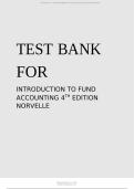 Test Bank for Introduction to Fund Accounting 4th Edition by Norvelle A&plus;&NewLine;
