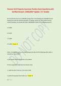 Pearson VUE Property Insurance Practice Exam Questions with &NewLine;Verified Answers &vert;2026&sol;2027 Update &vert; A&plus; Graded 