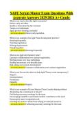 SAFE Scrum Master Exam Questions With &NewLine;Accurate Answers 20252026 A&plus; Grade&period; 