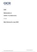 OCR A Level Maths A June 2025 Paper 1 &lpar;H240-01&rpar; Mark Scheme