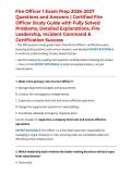 Fire Officer 1 Exam Prep 2026&ndash;2027 Questions and Answers &vert; Certified Fire Officer Study Guide with Fully Solved Problems&comma; Detailed Explanations&comma; Fire Leadership&comma; Incident Command & Certification Success