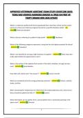 APPROVED VETERINARY ASSISTANT EXAM STUDY GUIDE&vert;200 QUESTIONS AND VERIFIED ANSWERS&vert;GRADED A&plus;&vert;PASS ON FIRST ATTEMPT&vert;BRAND NEW 2026 UPDATE
