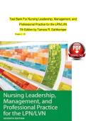 Nursing Leadership&comma; Management&comma; and &NewLine;Professional Practice for the LPN&sol;LVN&NewLine;7th Edition by Tamara R&period; Dahlkemper