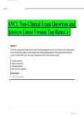 ANCC Non-Clinical Exam Questions and Answers Latest Version Top Rated A&plus;