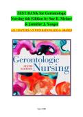 TEST BANK for Gerontologic &NewLine;Nursing 6th Edition by Sue E&period; Meiner &NewLine;& Jennifer J&period; Yeager &NewLine;ALL CHAPTERS 1-29 WITH RATIONALES&vert; A&plus; GRADED